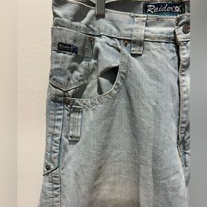 Vintage Men’s Raider Light Blue Denim Detailed Jeans